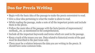 Precis Writing | PDF