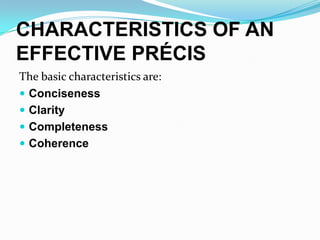 Precis writing | PPTX