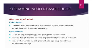 3 HISTAMINE INDUCED GASTRIC ULCER
21
 