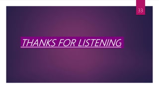 THANKS FOR LISTENING
33
 