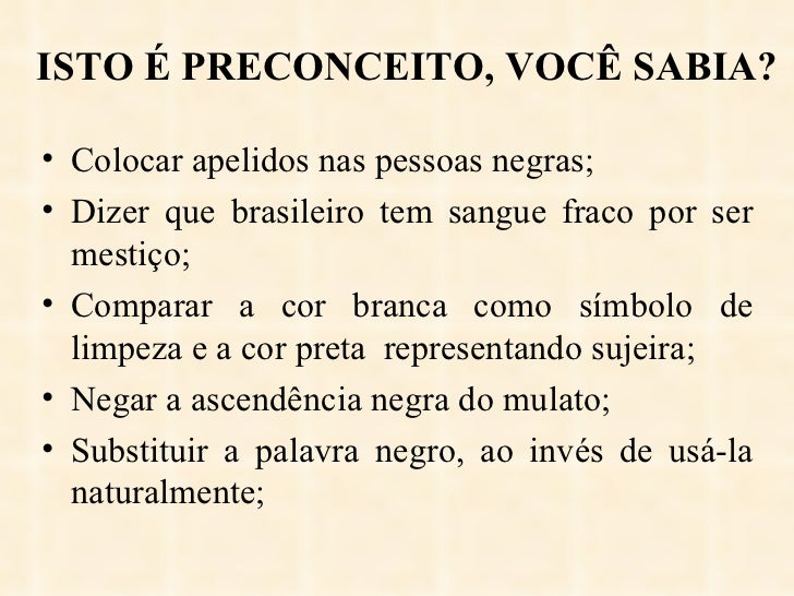 Considerando A Narrativa Acima E Conhecimentos Sobre Preconceito