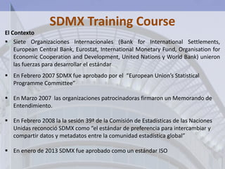 SDMX – STATISTICAL DATA AND METADA EXCHANGE INEI | PPTX