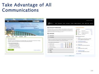 Take Advantage of All
Communications

168

 