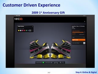 Customer Driven Experience
2009 1st Anniversary Gift

262

Step 4: Online & Digital

 