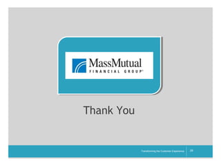 Thank You

__________

Transforming the Customer Experience

28

 