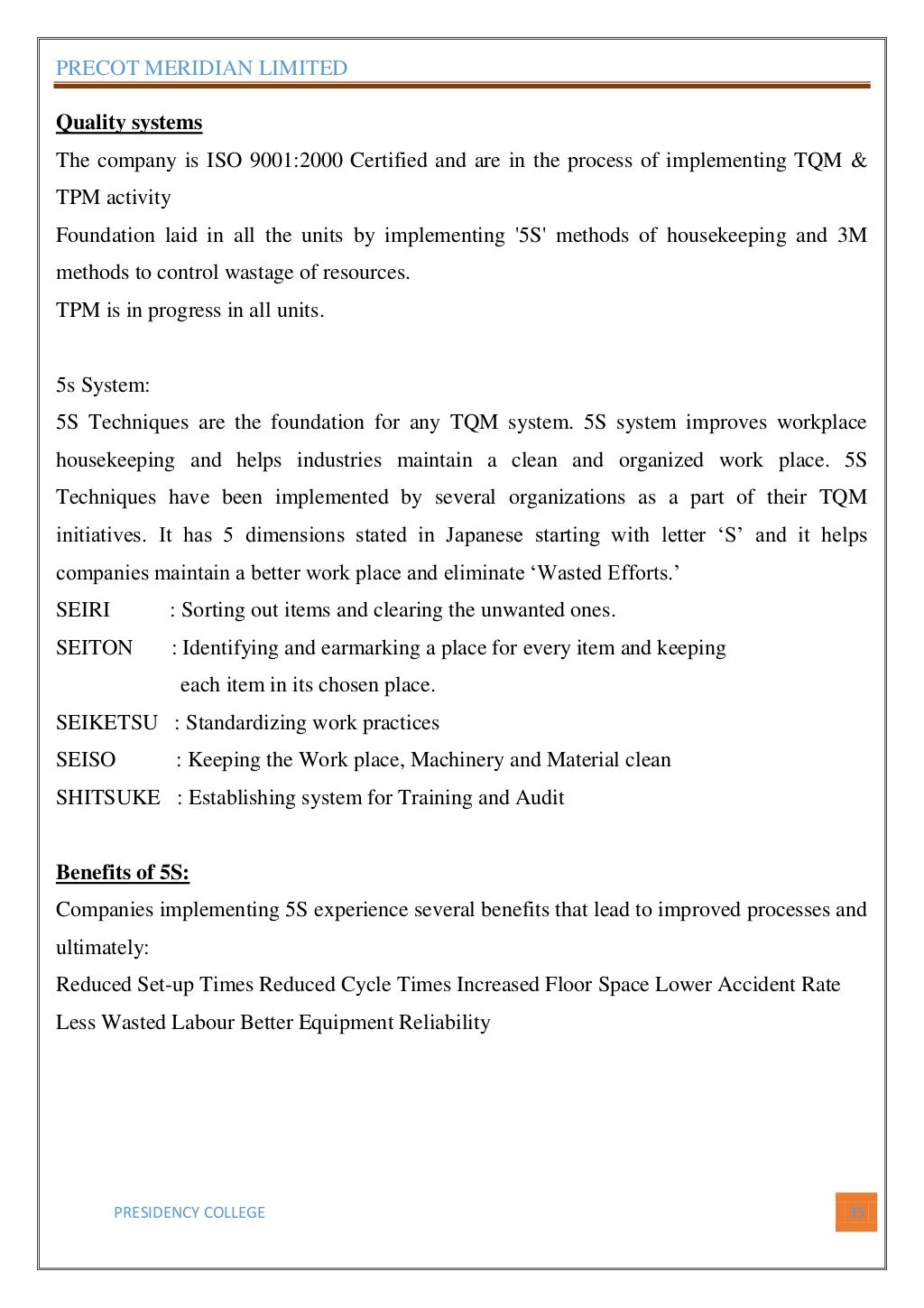 Precot meridian limited
