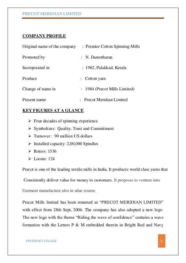 Precot meridian limited