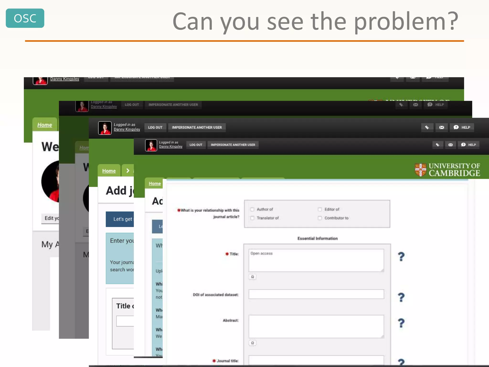 OSC
Can you see the problem?
 