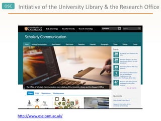 The OSC at Cambridge - a lightning tour Slide 2