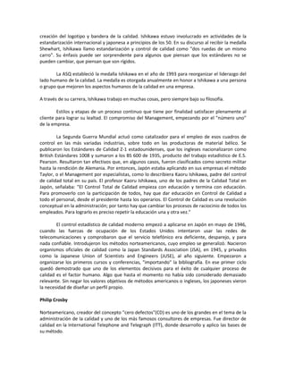 Precursores de la calidad