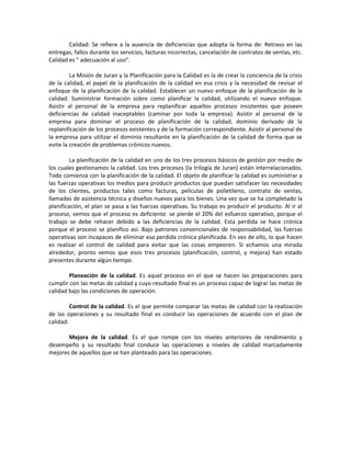 Precursores de la calidad