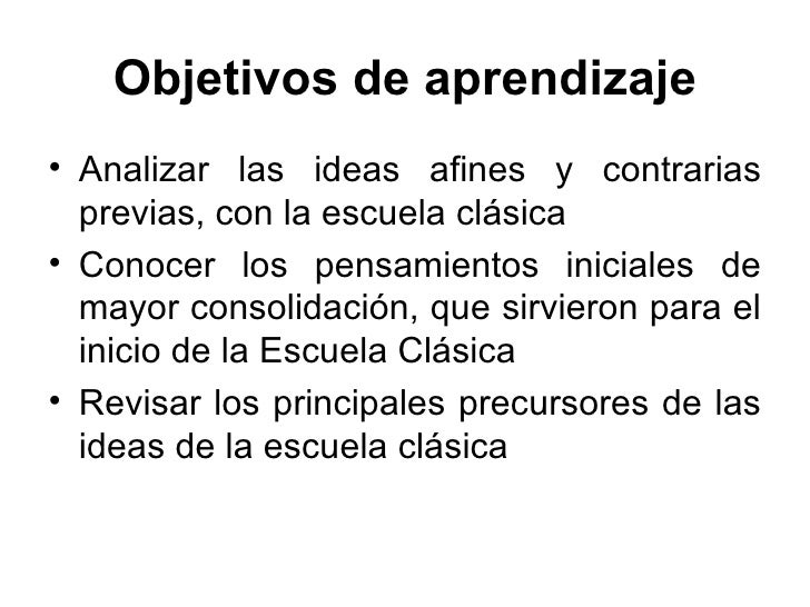 la escuela clasica