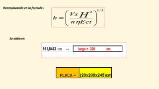 Reemplazando en la formula :
3/12
Ectn
Vs
h H
Se obtiene: