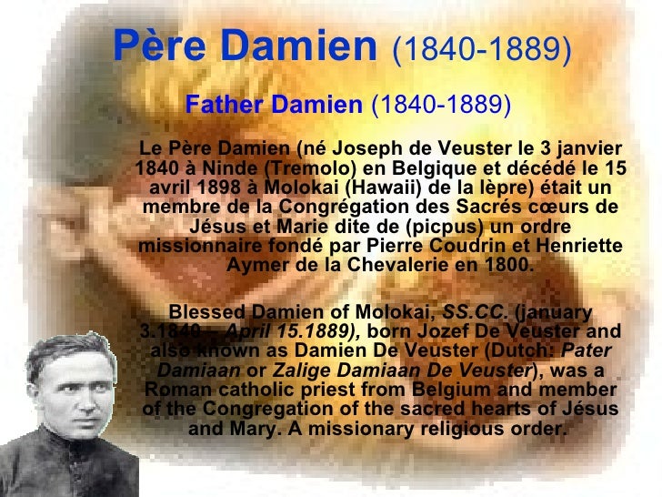 PèRe Damien De Molokai