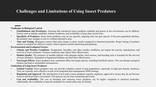Process Predators Predators as protectors. which can play important role in chemical free ...