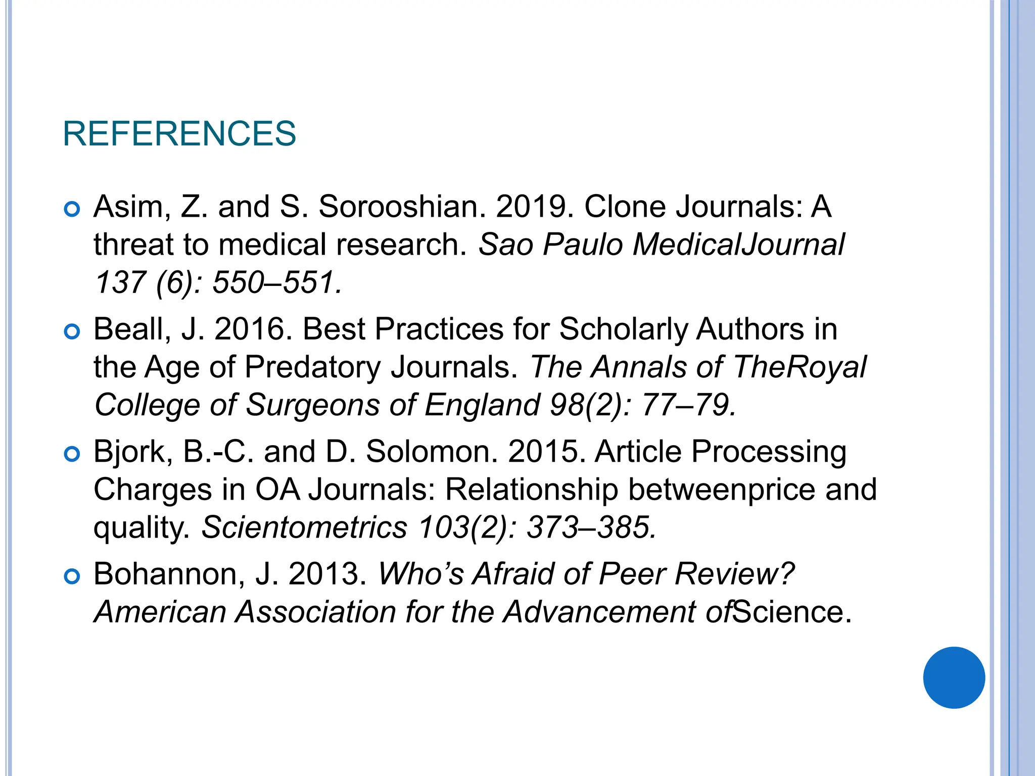 Medical Predatory predatory. Journal publisher presentation | PPTX