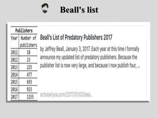 Beall's list
 