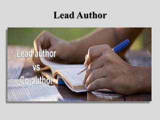 Lead Author
 