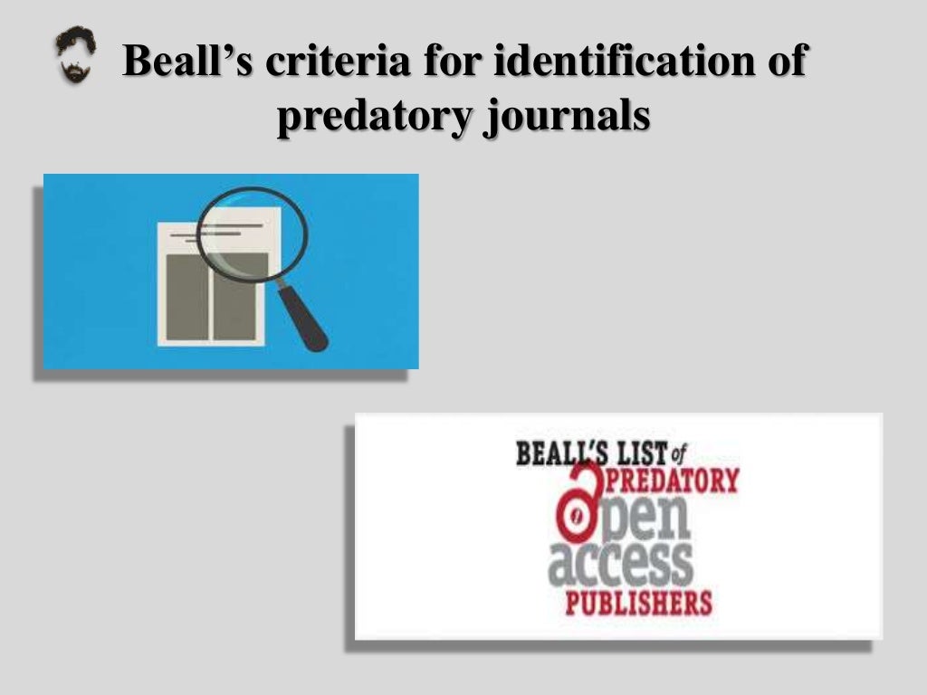 Predatory Journals