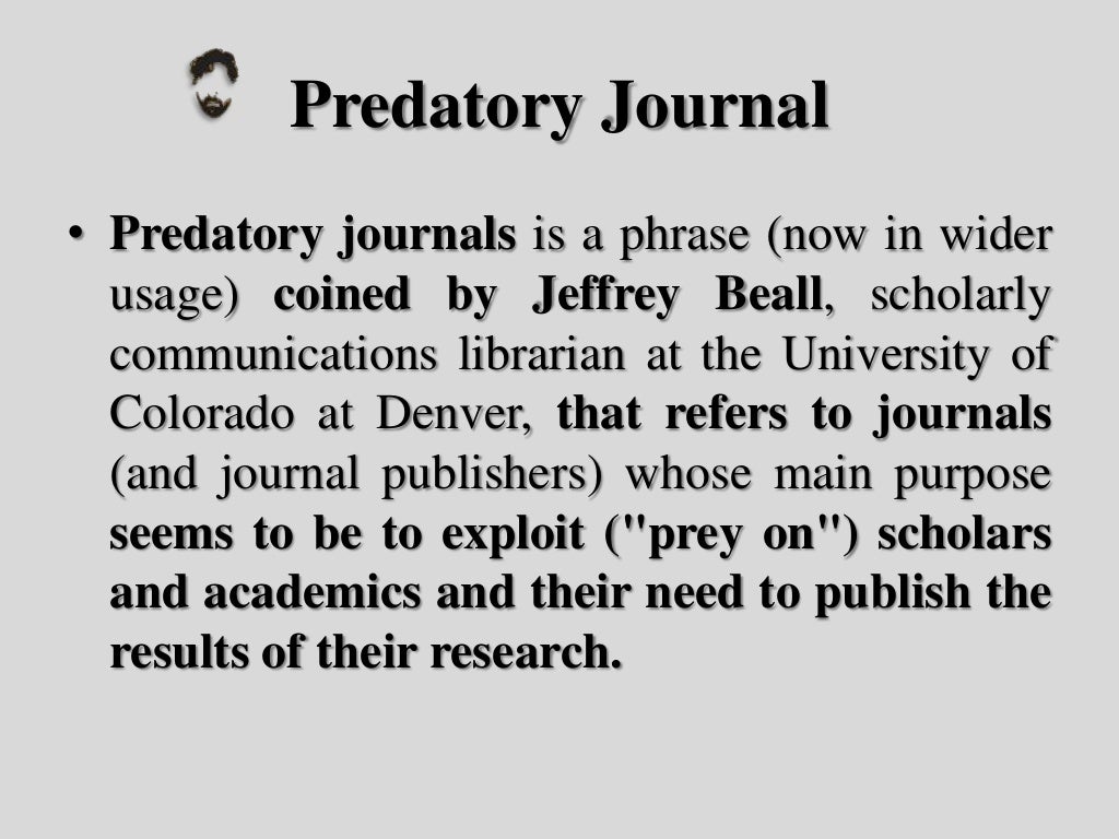 Predatory Journals