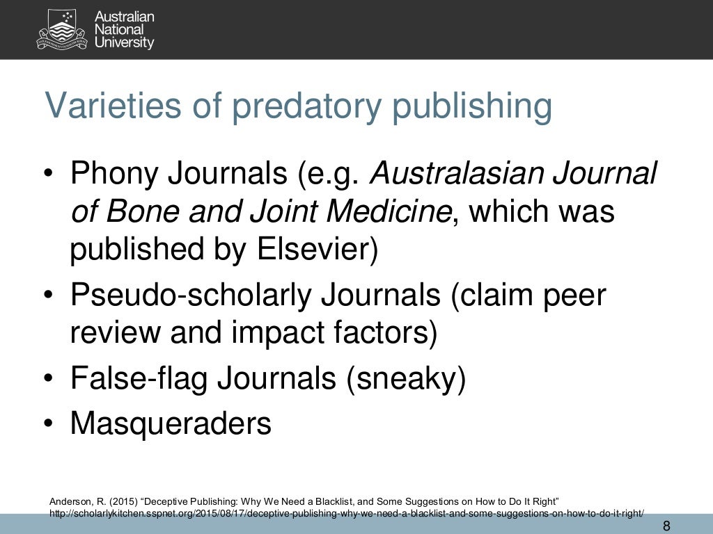 Predatory publishing