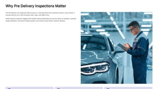 Pre Delivery Car Inspection with eAuditor Audits & inspections | PDF