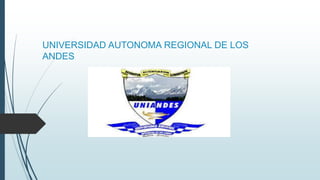 UNIVERSIDAD AUTONOMA REGIONAL DE LOS
ANDES
 