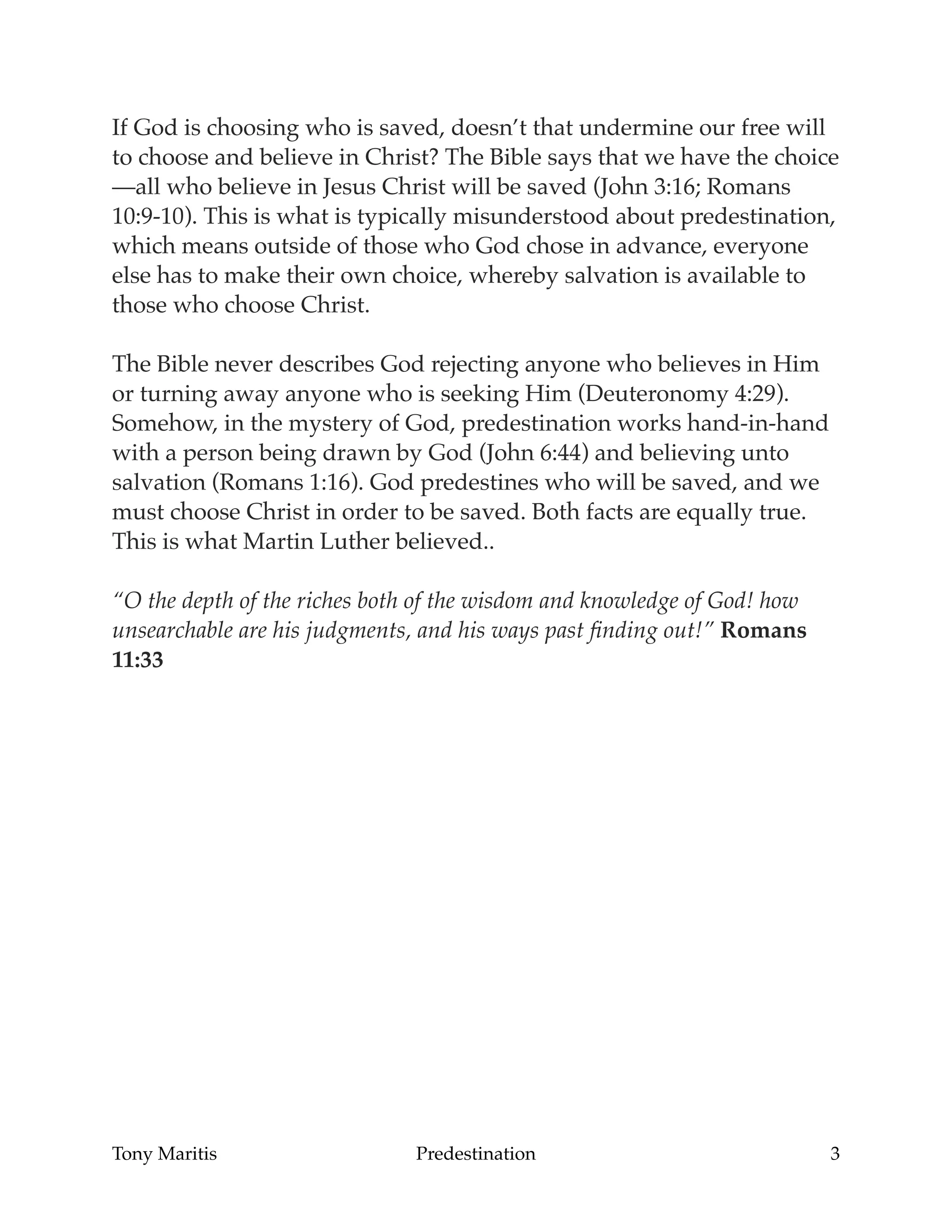 Predestination | PDF