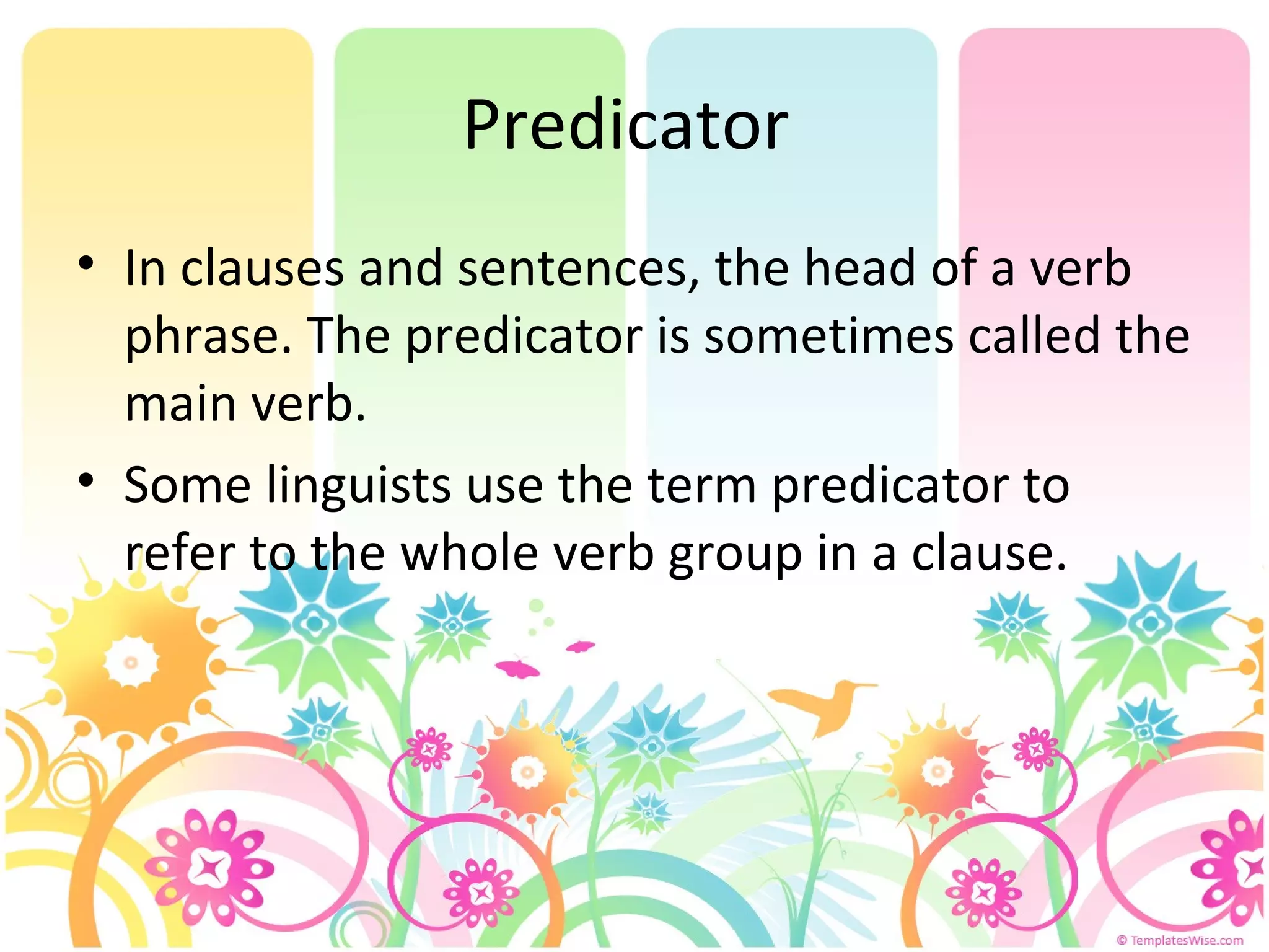 Predicate | PPT