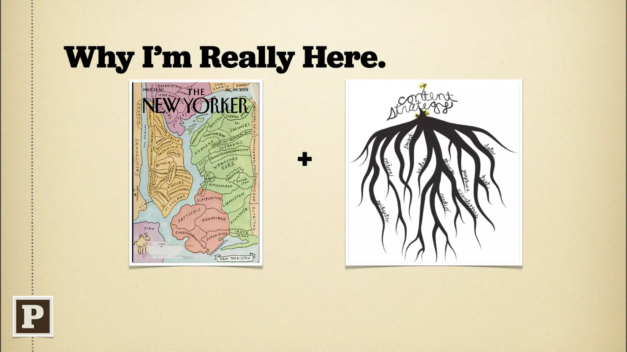 Why I’m Really Here.


              +
 