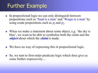 concept of Predicate Logic helping in searching | PDF