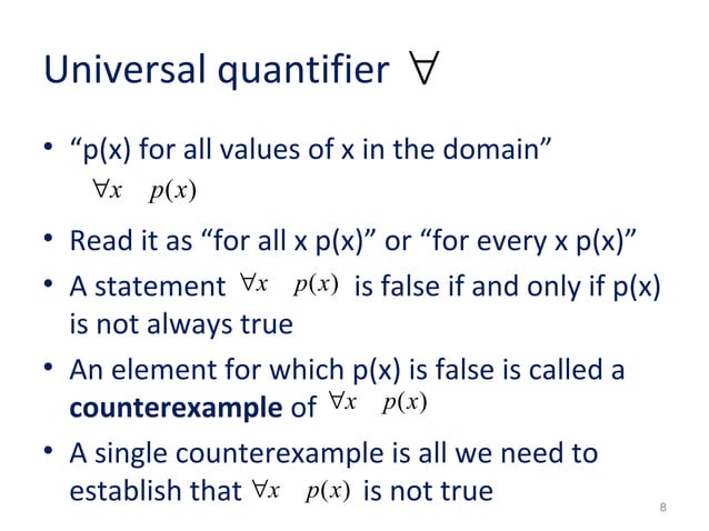Predicates and Quantifiers | PPT