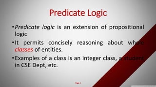 Predicates and quantifiers | PPTX