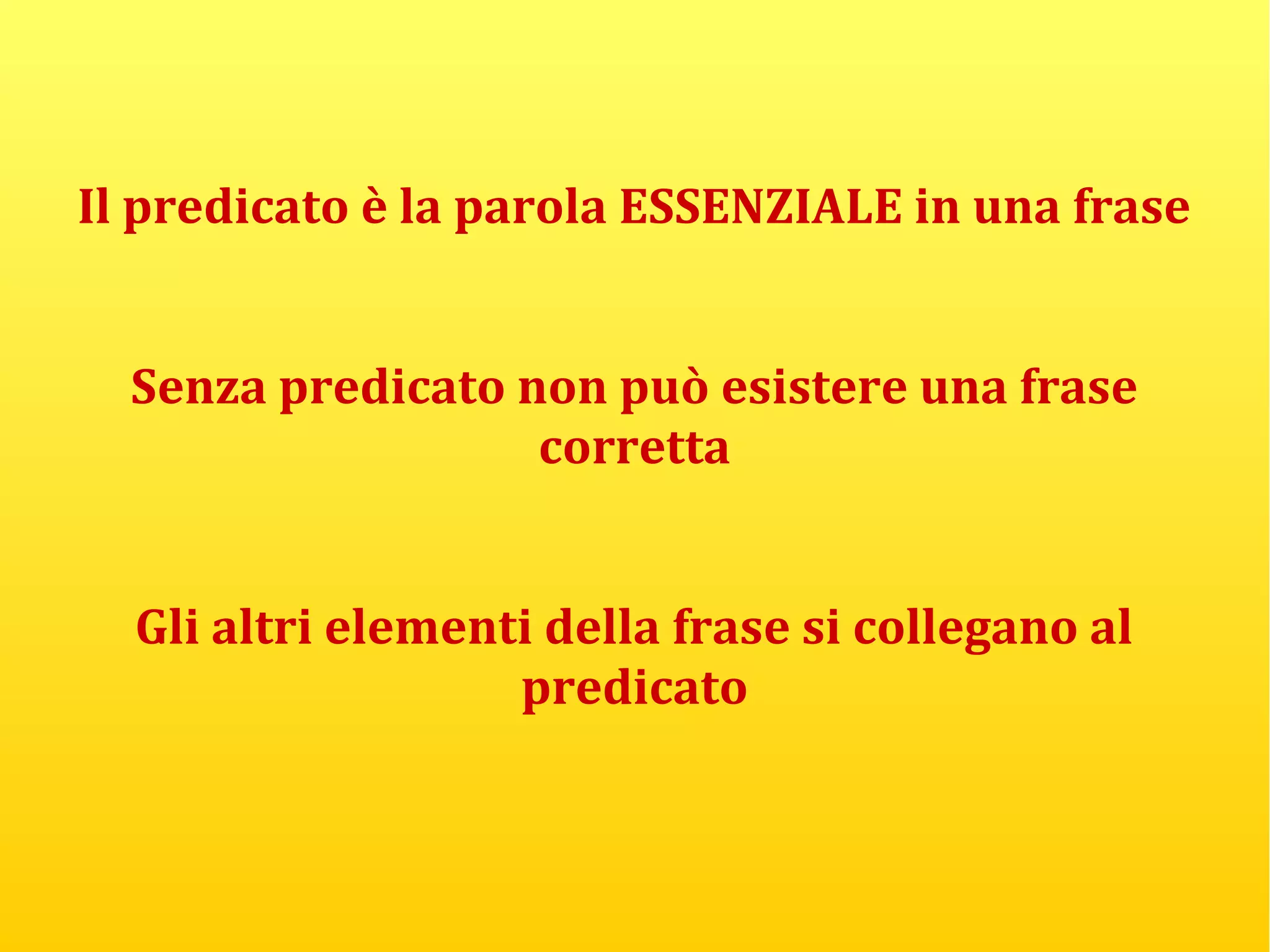 Predicato verbale e nominale | ODP