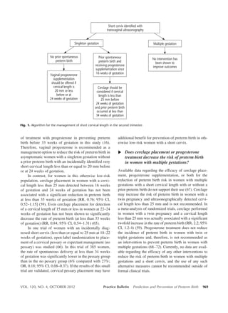 Preterm Labor Management Algorithm Prediccion y prevencion del parto pretermino | PDF