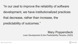 “In our zeal to improve the reliability of software
development, we have institutionalized practices
that decrease, rather...