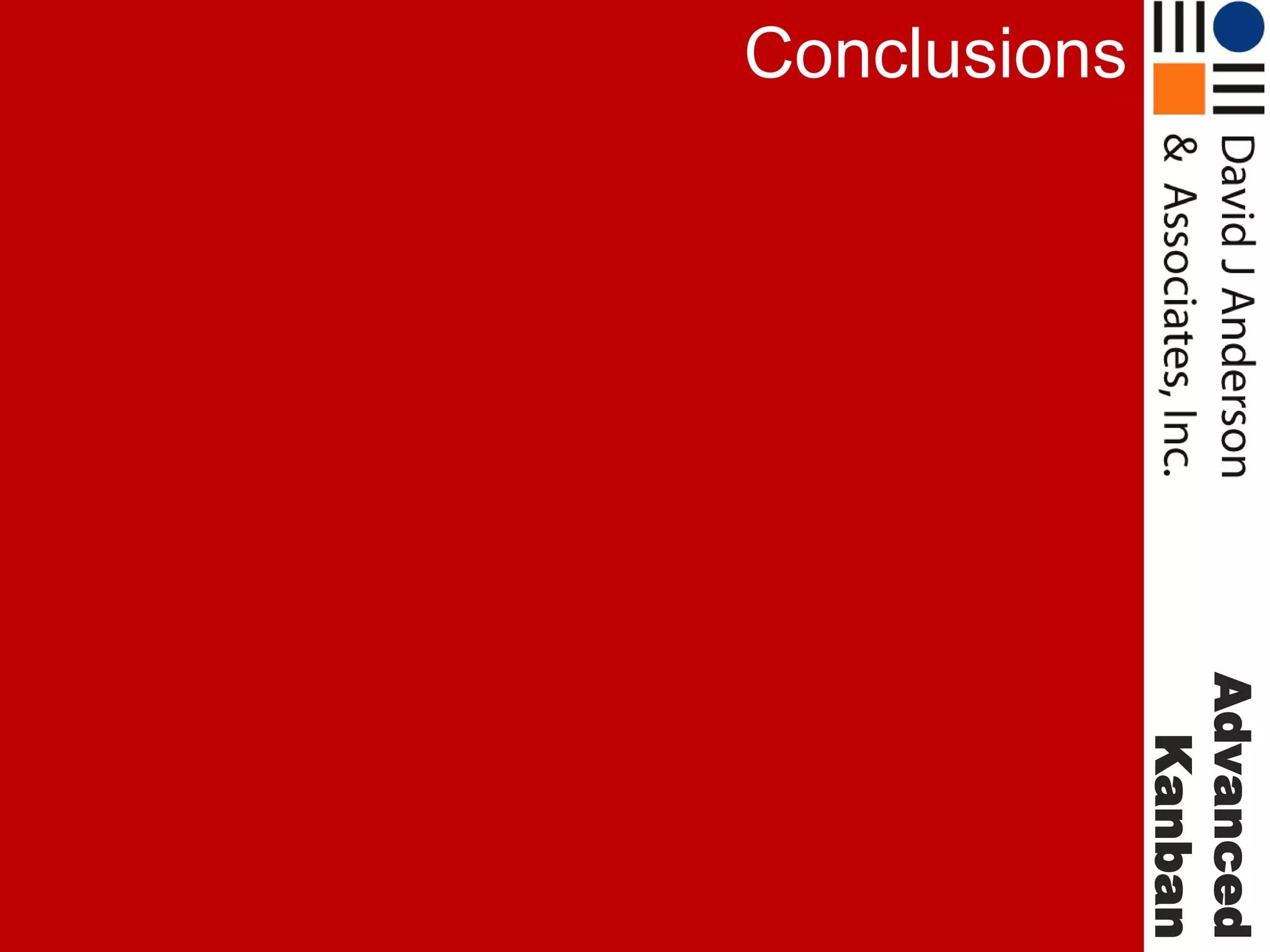 Conclusions

Advanced
Kanban

 