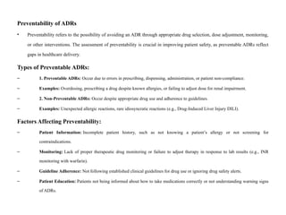 Avoidability Pharmacovigilance aspects : Predictability & Preventability Assessment.pptx