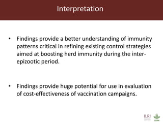 Predicted changes in herd immunity levels against Rift Valley fever virus in livestock following a natural exposure