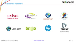 Slide ‹#›© 2015 BlueCamphor Technologies (P) Ltd. www.skillspeed.com
Corporate Partners
 