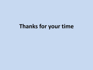 Thanks for your time
 