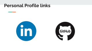 Personal Profile links
 