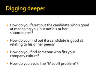 Predicting Performance