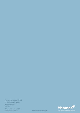 12 12Predicting Potential Whitepaper_V1 www.thomasinternational.net
Thomas International UK Ltd,
18 Oxford Road, Marlow,
Buckinghamshire,
SL7 2NL
©Thomas International 2019
 