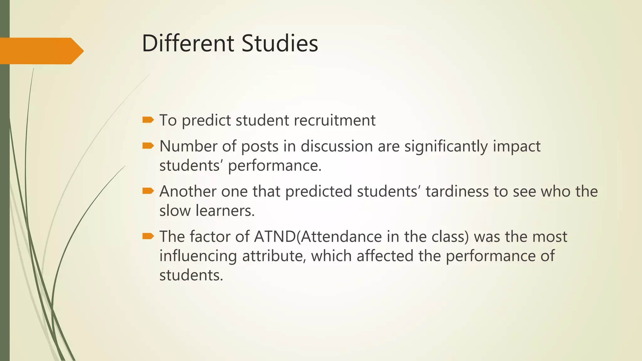 Predicting students performance in final examination | PPTX