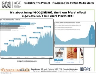 Predicting The Present - Navigating the Perfect Media Storm



                It’s about being recognised, the ‘I am Here...