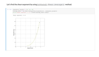 Le ' nd he hear e ponen b ing S ea .A e age() me hod.brigh ind'
In [28]:
Shea e nen : 0.19
anem me e _heigh = [30, 45, 58]
a e age_ hea = b .Shea .A e age(da a[anem me e ], anem me e _heigh )
in ('Shea e nen : :.3 '.f ma (a e age_ hea .al ha))
 