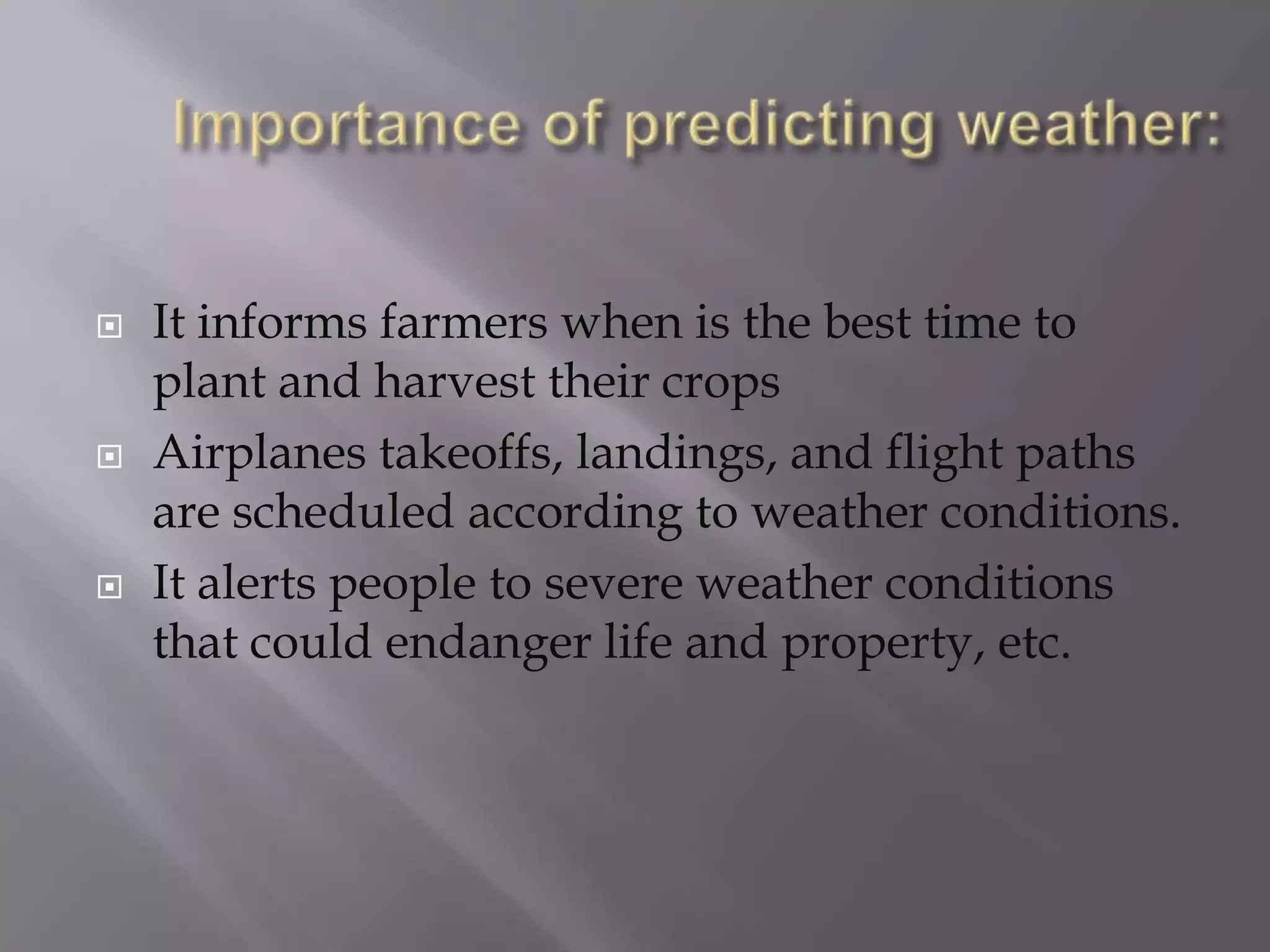 Predicting weather ppt