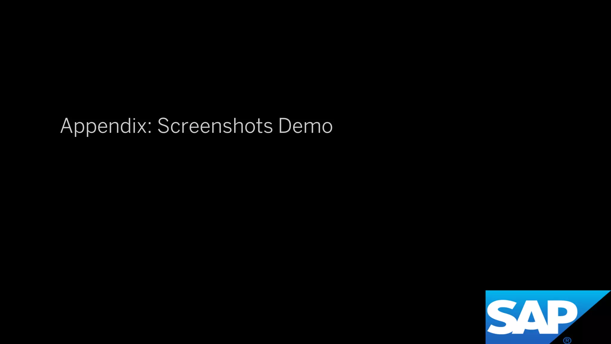 Appendix: Screenshots Demo
 