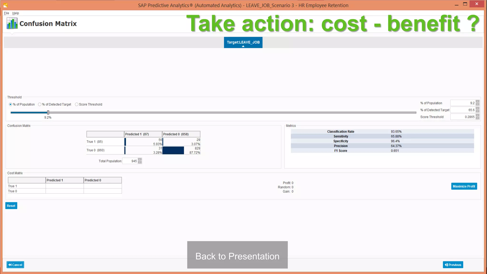 49Back to Presentation
Take action: cost - benefit ?
 